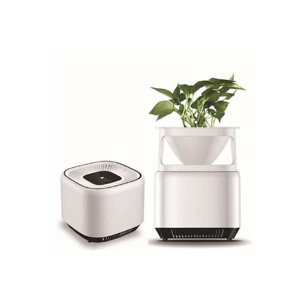 360° Desktop Air Purifier with Plant Pot, Activated Carbon & Catalyst Filter, UV light and Ion Generator