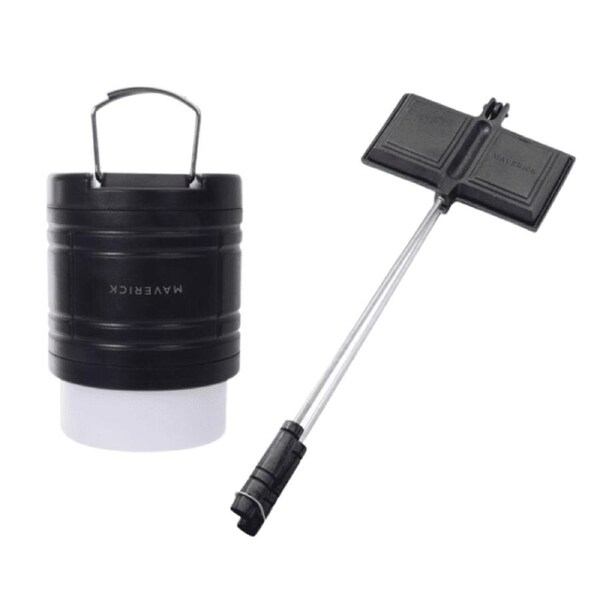 IsGift Maverick Pop Up Camping Light and Jaffle Iron Double Set