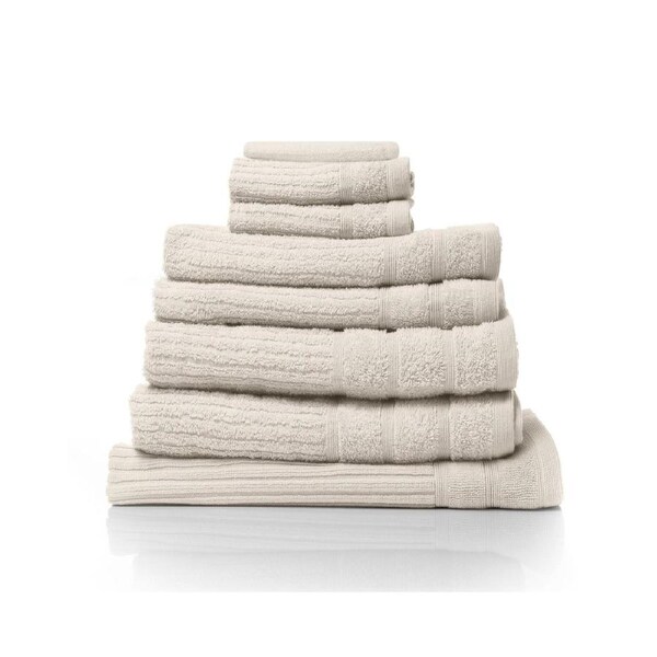 Royal Comfort Eden Cotton 600GSM Luxury Bath Towels Set - 8 PEICE SET - BEIGE