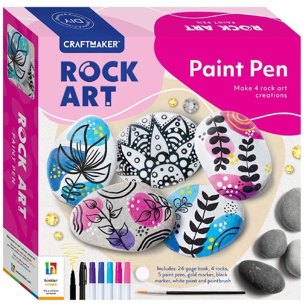 Craft Maker Acrylic Paint Pen Rock Art Designs Adult Creative Activity Kit