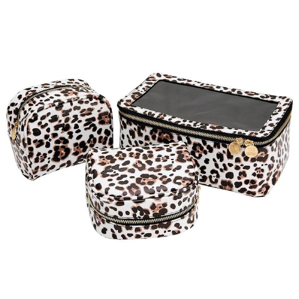 Designer Brands See All Cosmetic Bag Trio Leopard