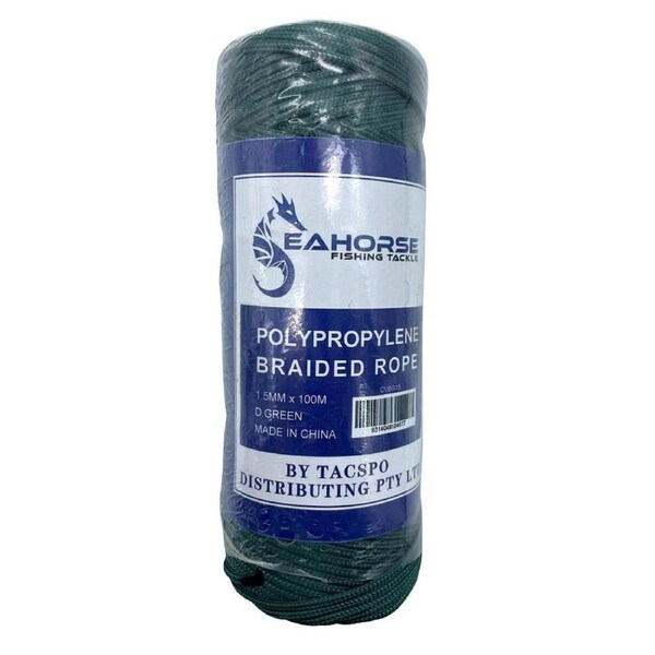 100m Roll of Seahorse 1.5mm Braided Nylon VB Cord-Dark Green Venetian Blind Cord