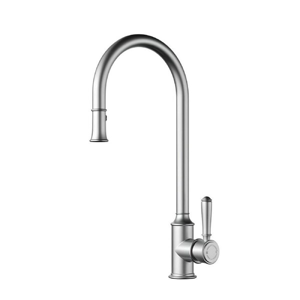Ikon Clasico Pull Out Sink Mixer Brushed Nickel