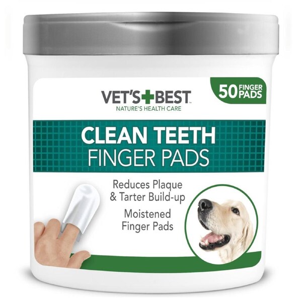VET'S BEST Clean Teeth Finger Pads For Dogs and Cats 50pcs