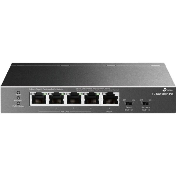 TP-Link TL-SG1005P-PD 5-Port Gigabit Desktop PoE+ Switch