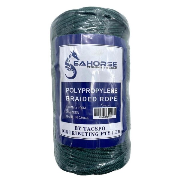 100m Roll of Seahorse 3.0mm Braided Nylon VB Cord-Dark Green Venetian Blind Cord