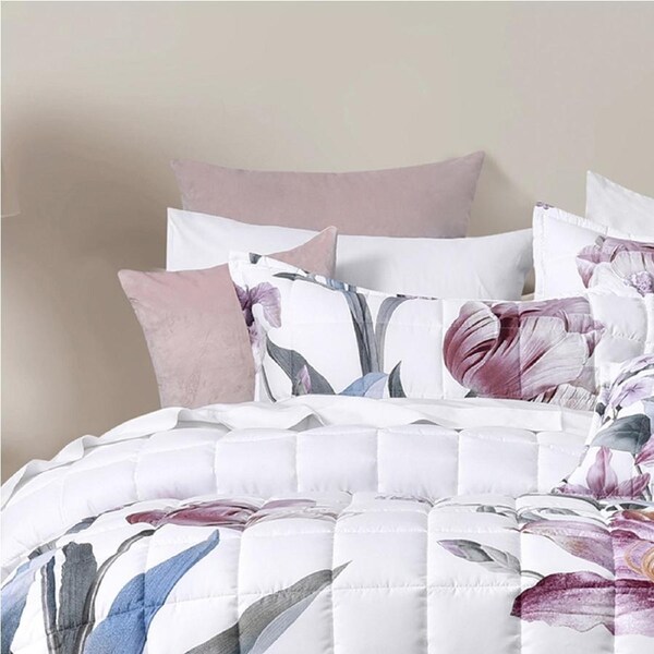 Bianca Carmela Single Polyester Bedspread/Pillowcase Home Bedding Set White