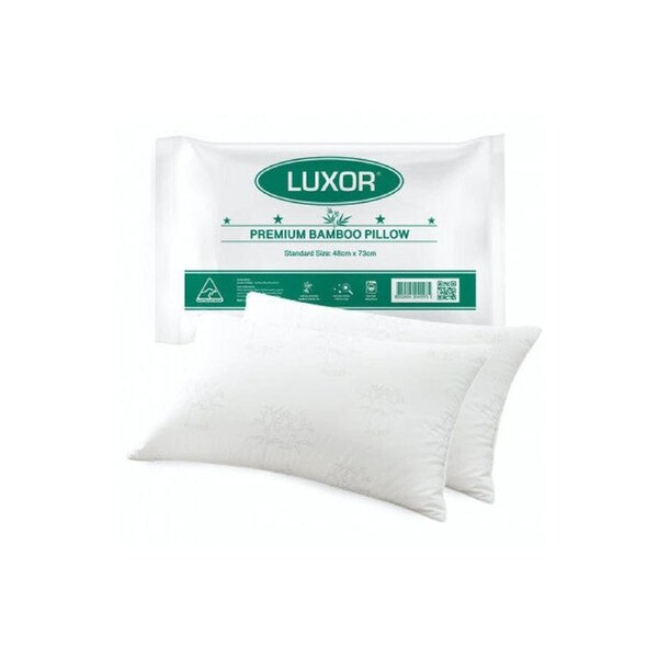 Luxor Australian Made Bamboo Cooling Pillow Standard Size Twin Pack
