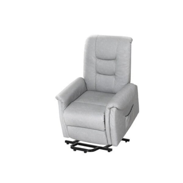 Recliner Chair Lift Assist Chair Grey Leather