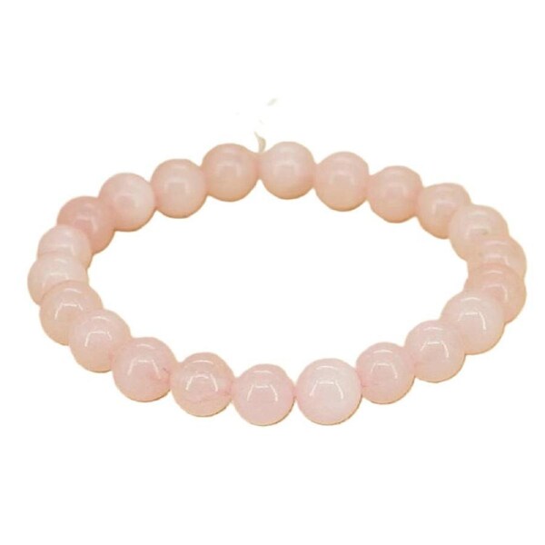 Gemstone Power Bead Bracelet Rose Quartz