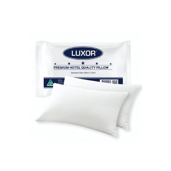 Luxor Australian Made Hotel Quality Pillow Standard Size Twin Pack