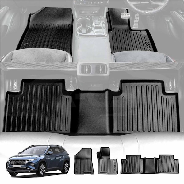3D All-Weather Car Floor Mats for Hyundai Tucson 2021-Onwards Heavy Duty Carpet Liners Accessories