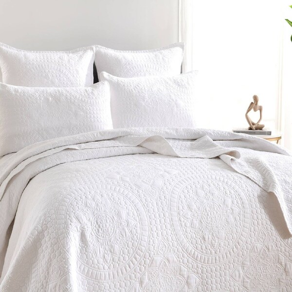 Renee Taylor Asher Jacquard 65x65cm Euro Pillowcase Rectangle Pillow Cover White
