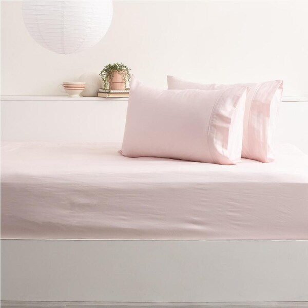 Park Avenue King 500TC Bamboo Cotton Sheet w/ 2x Pillowcases Set Bedding Peach