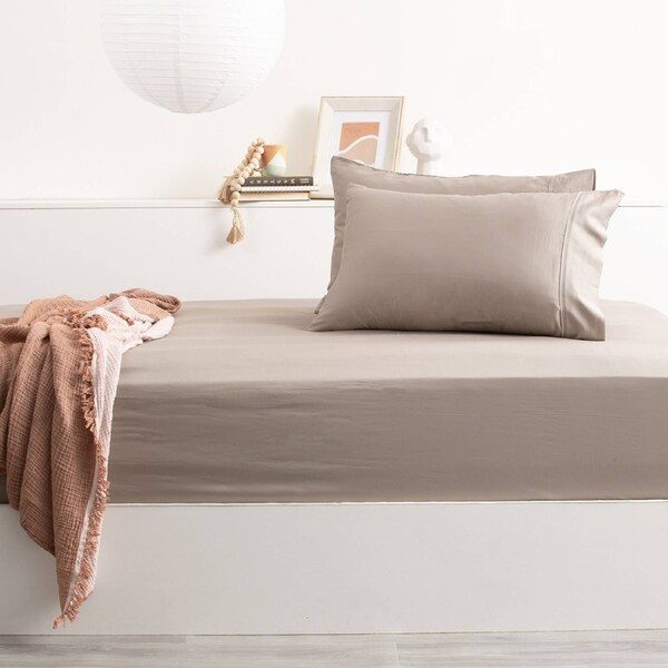 Park Avenue Mega King 500TC Bamboo Cotton Sheet w/ 2x Pillowcases Set Pewter