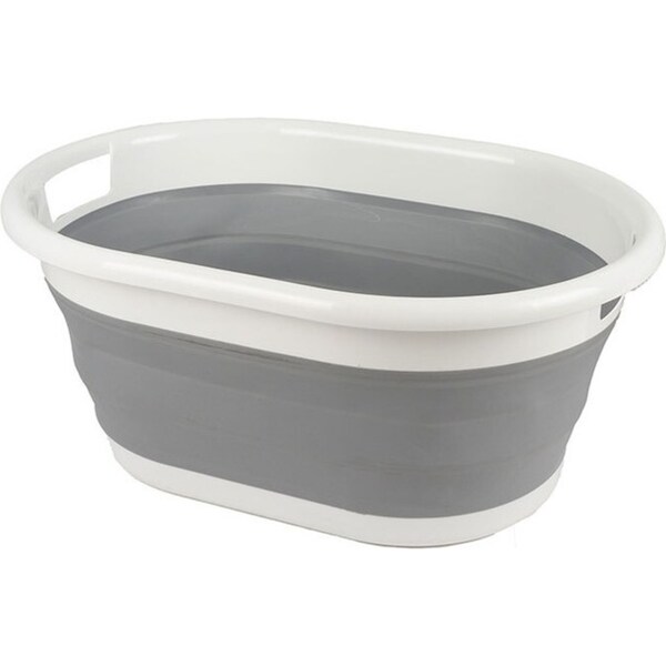 Kemasi Collapsible Portable Round Laundry Washing Clothes Storage Basket