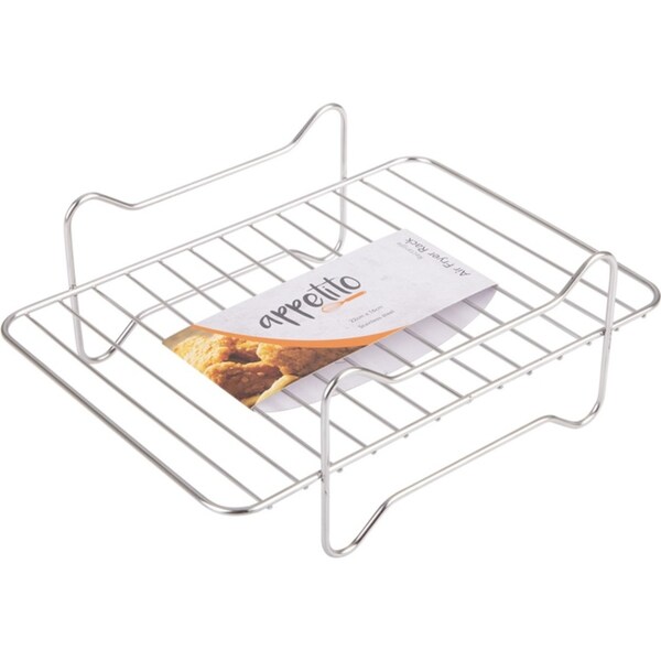 Appetito Stainless Steel Air Fryer Rack 22 x 16cm - Rectangle