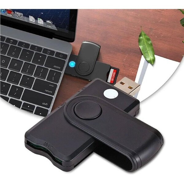 USB Smart Card Reader SD/TF/CAC/DOD/HC/MMC Micro SD Memory ID Bank Sim Card Adapter