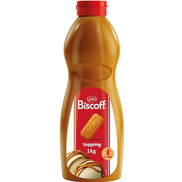 Lotus Biscoff Caramel Topping Sauce Syrup Bottle 1kg