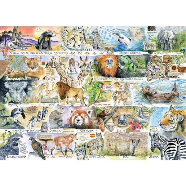 Gibsons - Sun Bears & Sloths Puzzle 1000pc