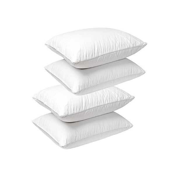Royal Comfort Goose Feather Down Pillows 1000GSM Hotel Quality - 4 PACK