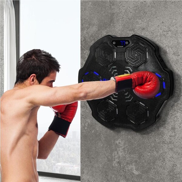 Centra Smart Music Boxing Punching Machine Home Training 8 Speeds Count Gloves
