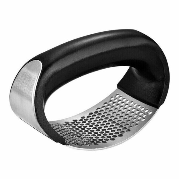 Stainless Steel Manual Rocking Mincer Garlic Press Crusher Kitchen Squeezer