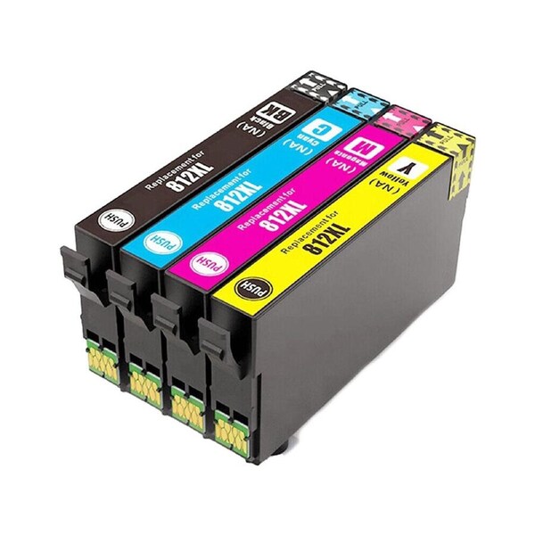 Generic 812XL 812 XL Ink Cartridge For EPSON WF7830 WF7840 7845 WF4830 WF3820 - 4x