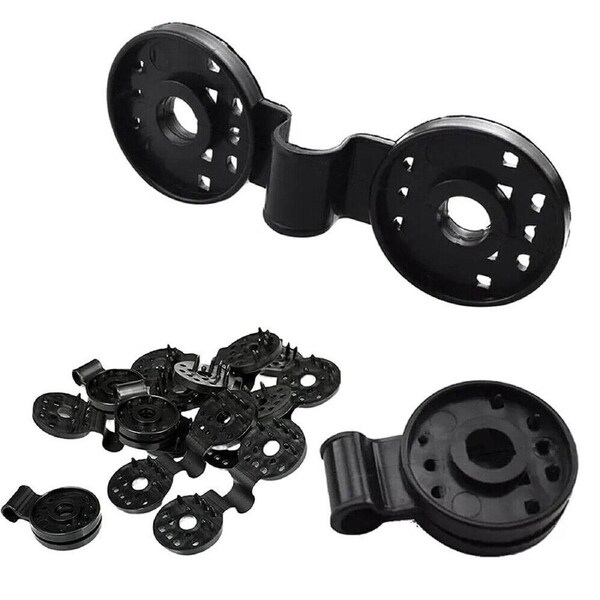 Shade Cloth Plastic Clips Round Netting Black for Greenhouse Outdoor - 50pcs