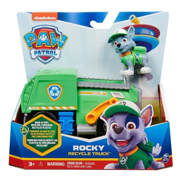 Paw Patrol Rocky Sustainable Recycle Truck Vehicle