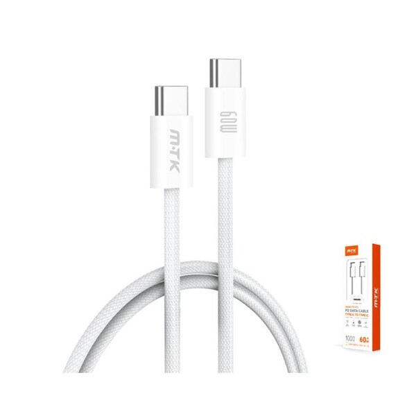 Moveteck Type-C to Type-C Braided Charge Cable 60W for Laptop Macbook Phone TB1533