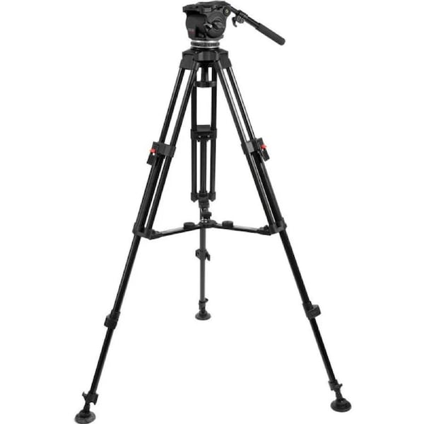 Cartoni Focus HD Fluid Head and CF Tripod Kit Stand for Video DSLR Camera + Case