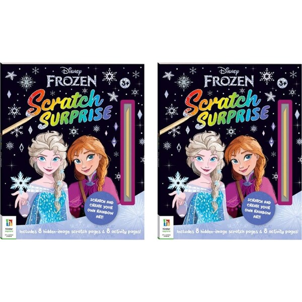 2x Kaleidoscope Scratch Surprise Frozen Art Activity Childrens/Kids Book 3+
