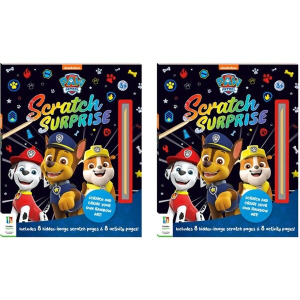 2x Kaleidoscope Scratch Surprise Paw Patrol Art Activity Childrens/Kids Book 3+