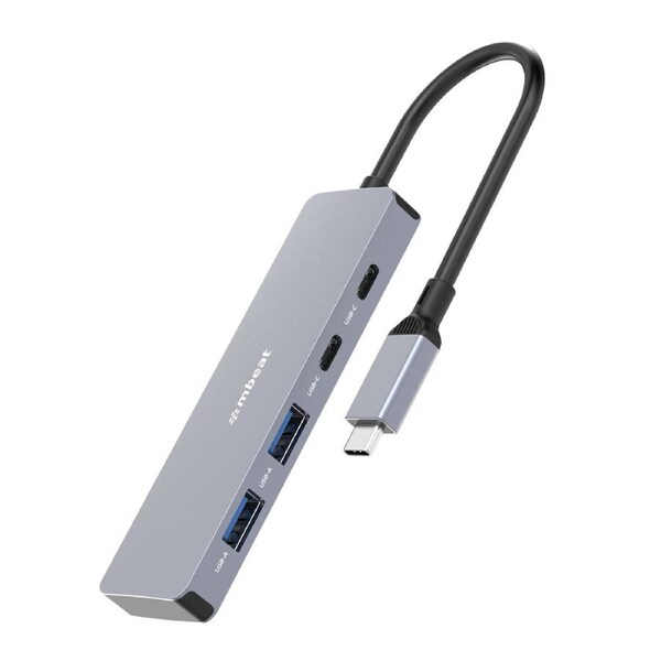 mbeat Elite 4-Port (2 USB-A + 2 USB-C) 10Gbps USB-C Compact Travel & Office Hub