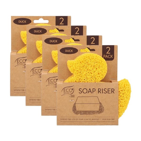 4x White Magic Eco Basics Duck Soap Riser Elevator Holder Sink Organiser Yellow