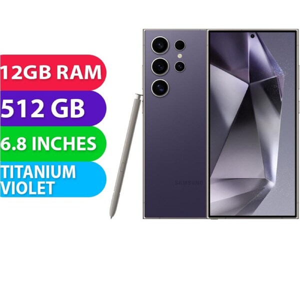 Samsung Galaxy S24 Ultra 5G (12GB RAM, 512GB, Titanium Violet) - BRAND NEW