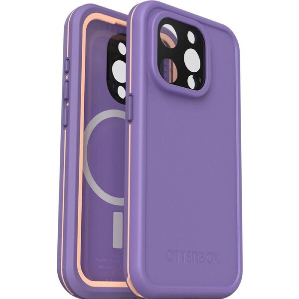 OtterBox Fre MagSafe Apple iPhone 15 Pro (6.1') Case Rule of Plum (Purple) - (77-93407), DROP+ 5X Military Standard,2M WaterProof