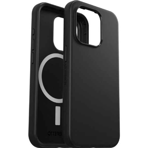 OtterBox Symmetry+ MagSafe Apple iPhone 15 Pro (6.1') Case Black - (77-92836), Antimicrobial, DROP+ 3X Military Standard, Raised Edges