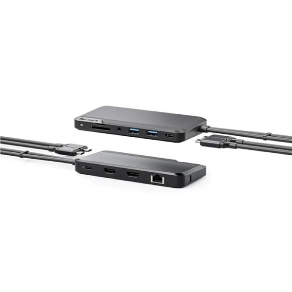 Alogic Portable Dock for Mac 10-in-1 with Dual Display 4K 60Hz Support Dark Grey [U2CXH-DGR]