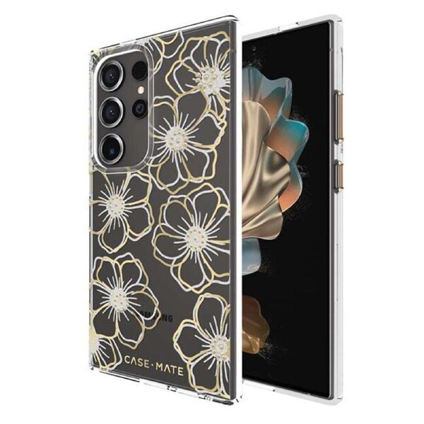 Case-Mate Floral Gems Case (Suits Galaxy S24 Ultra) - Gold