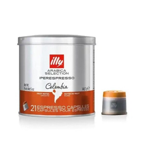 21pc Illy 140g Colombia iperEspresso Arabica Coffee Capsules f/ Francis Machine