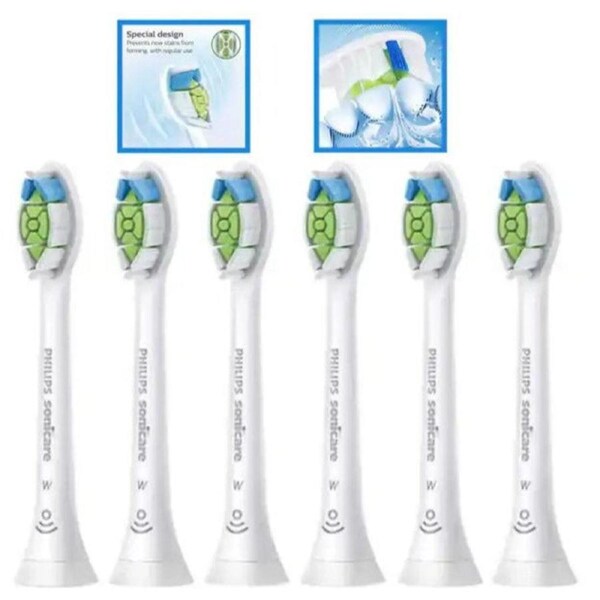 6 Pieces Philips Sonicare W Optimal White Replacement Electric Toothbrush Heads