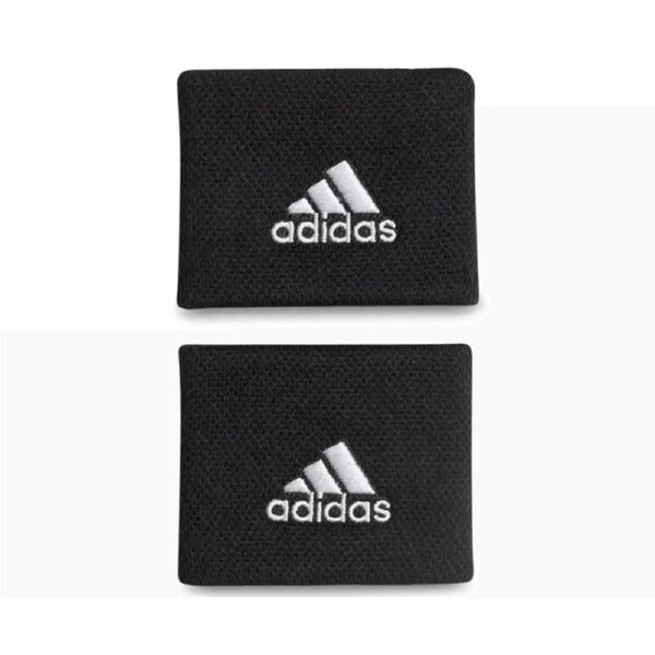 Adidas Unisex Size Small Tennis Wristband Pair - Black/White