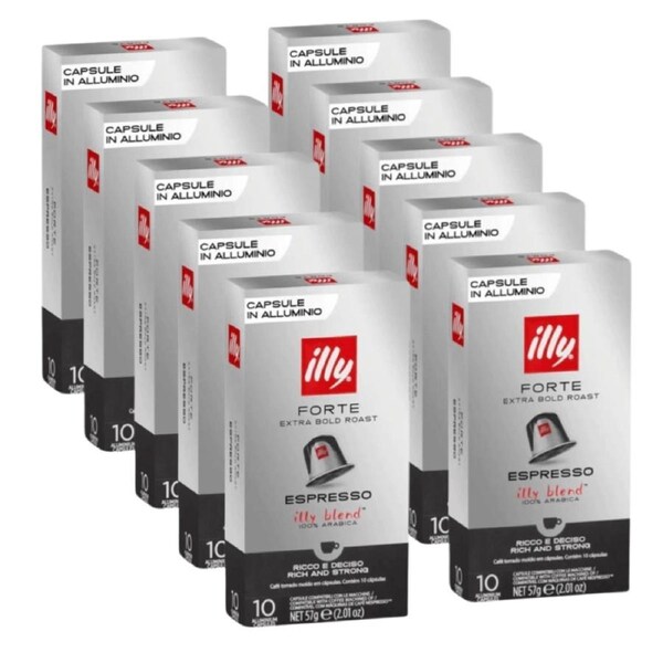 Illy Forte Extra Bold Roast Espresso Capsules 100 Capsules