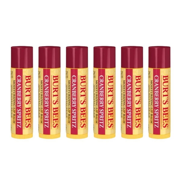 6 x Burt's Bees Cranberry Spritz Lip Balm 4.25g