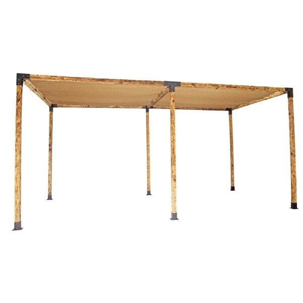 Roof Pergola Gazebo Shed Matte Black Steel Brackets and Coffee Screen DIY Kits