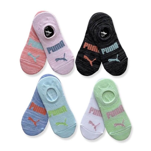 Puma Women's No Show Sport Liner Sneaker Socks 8-Pair, Shoe Size: 5-9.5 - Multicolour