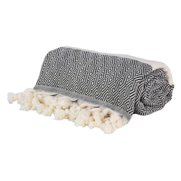 Black and White Turkish Towel