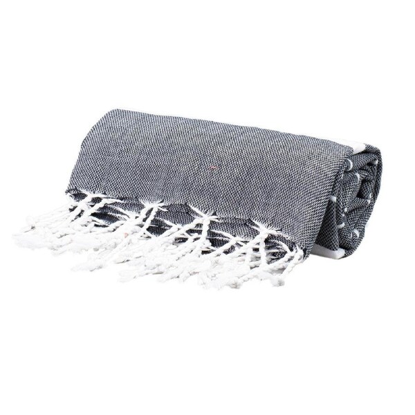 Black Stripes Thin Turkish Towel